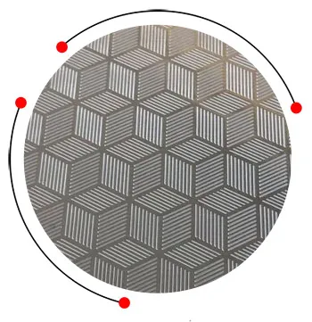 Decorative etched stainless steel sheet