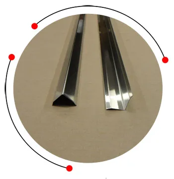 Stainless steel corner trim