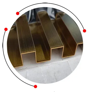 Stainless steel decorative fluted panel