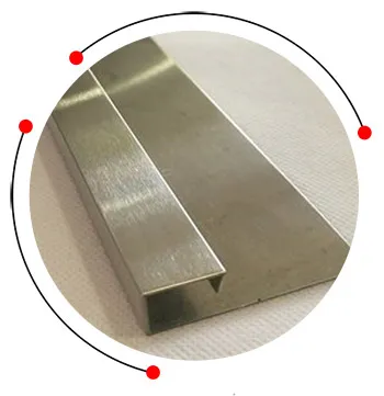 Stainless steel decorative J profile