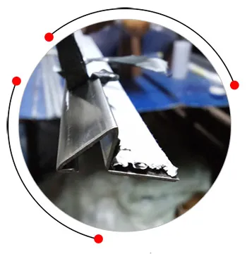 Stainless steel floor transition profile