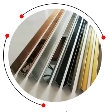 Stainless steel grooved inlay profile