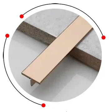 Titanium coated stainless steel profiles