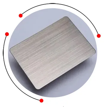 Titanium finish stainless steel sheet